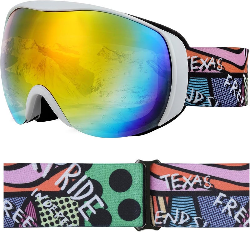 YooxArmor OTG Kids Ski Goggles Kids Snowboard Goggles for Boys Girls Toddler Youth Kid Snow Goggles Anti-Fog UV400 Protection - Image 1